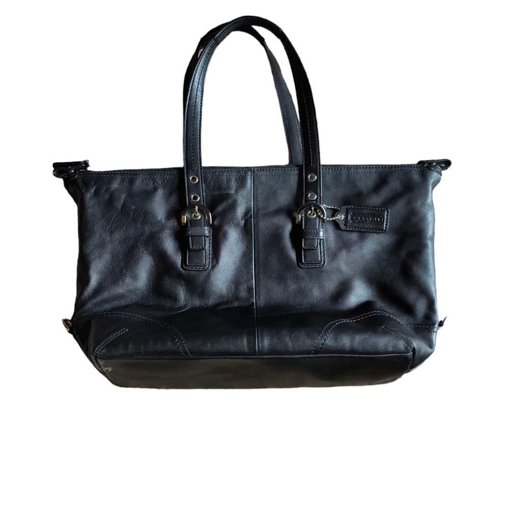 Coach Soho Black Leather Shoulder Bag Women's Purse